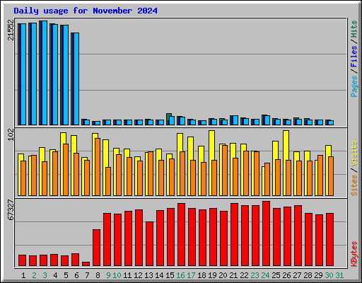 Daily usage for November 2024