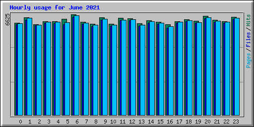 Hourly usage for June 2021