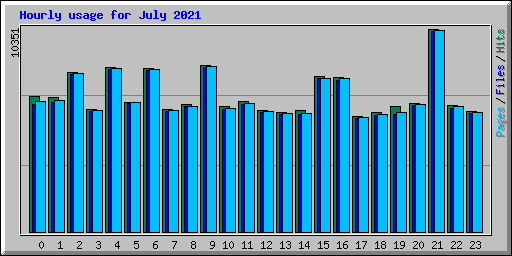 Hourly usage for July 2021