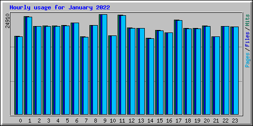 Hourly usage for January 2022