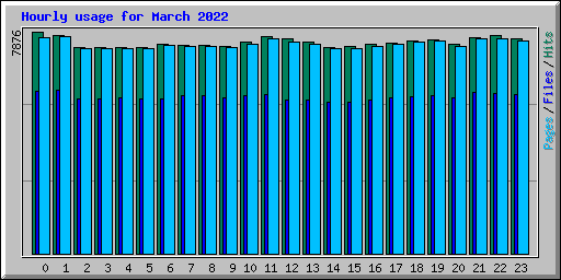 Hourly usage for March 2022