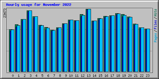 Hourly usage for November 2022