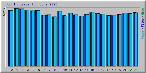 Hourly usage for June 2023