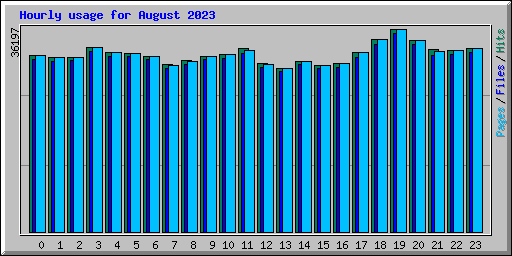 Hourly usage for August 2023