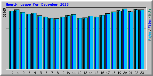 Hourly usage for December 2023