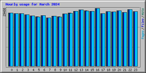 Hourly usage for March 2024