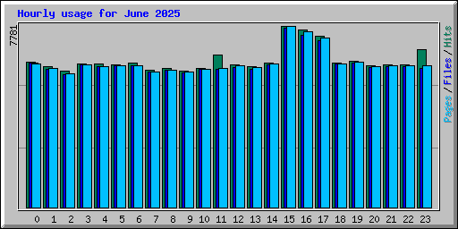 Hourly usage for June 2025