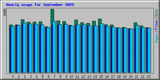 Hourly usage for September 2025